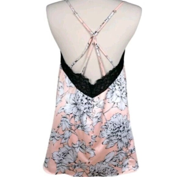 Cacique Lingerie Babydoll Chemise Nightgown Size 18/20 Pink Floral Lace Trim - Picture 5 of 8
